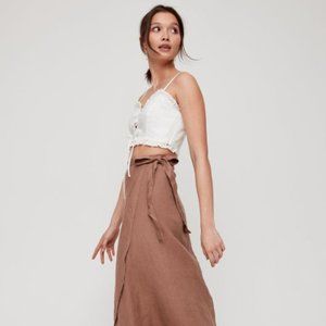 Aritzia Eleta Skirt in Nutmeg - Size S